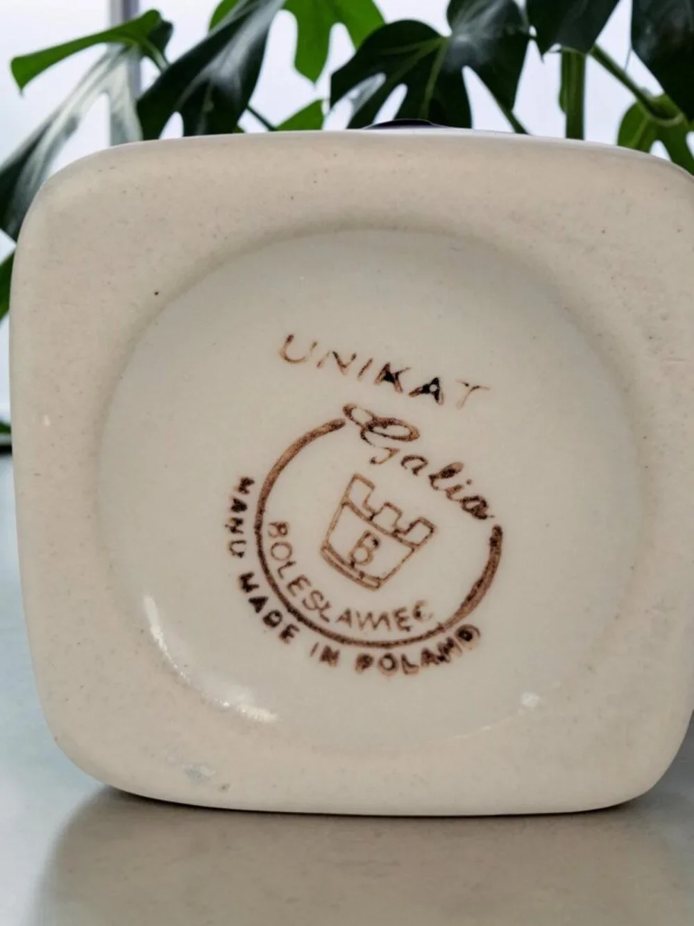 Unikat Polish Pottery Bud Vase Floral Motif Boleslawiec 9.5